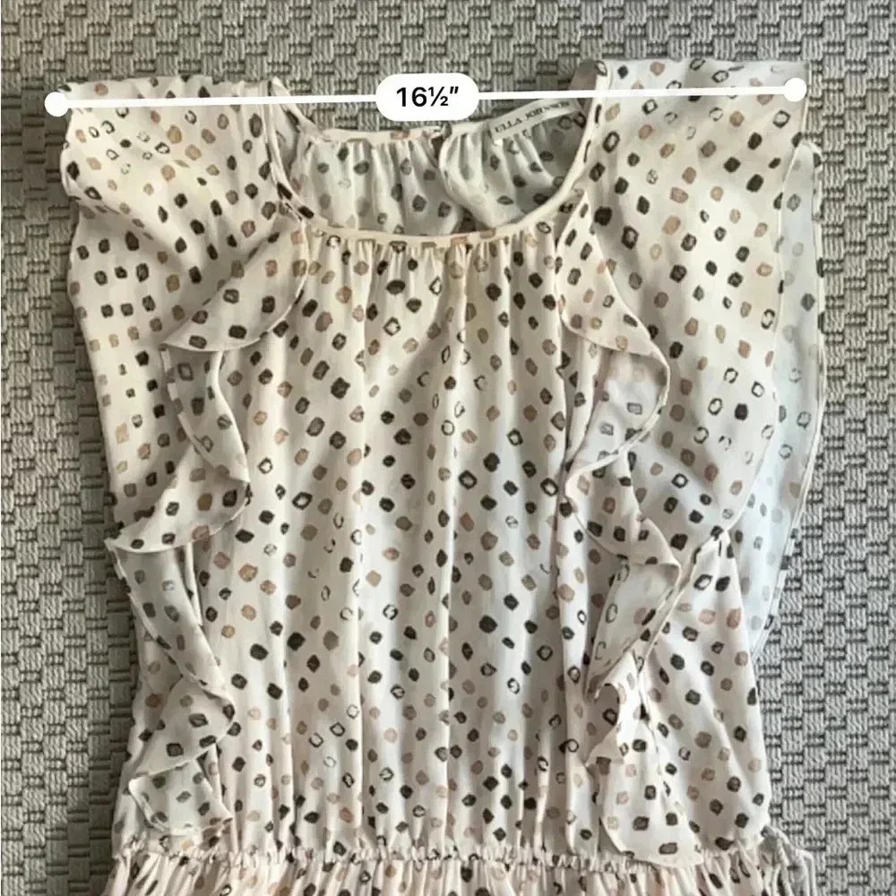 Ulla Johnson 100% Silk Dorothea Midi Dress - Safari Shibori Print - Size 4 - Picture 13 of 16